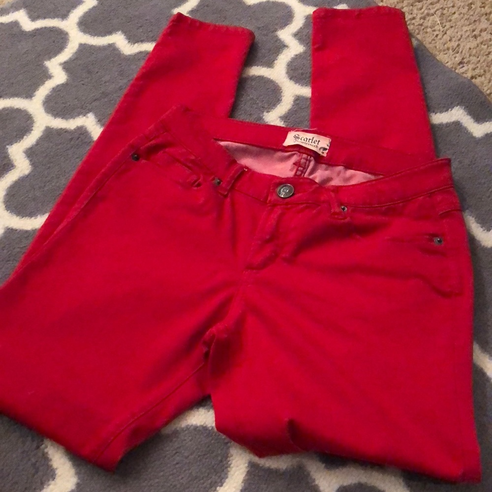 Lizard Thicket red skinny jeans